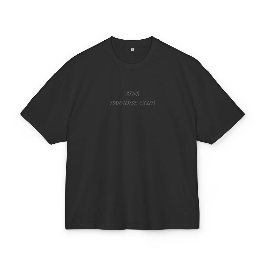 Nature Path Graphic Tee — 'Paradise Club' Forest Scene Boxy T‑Shirt